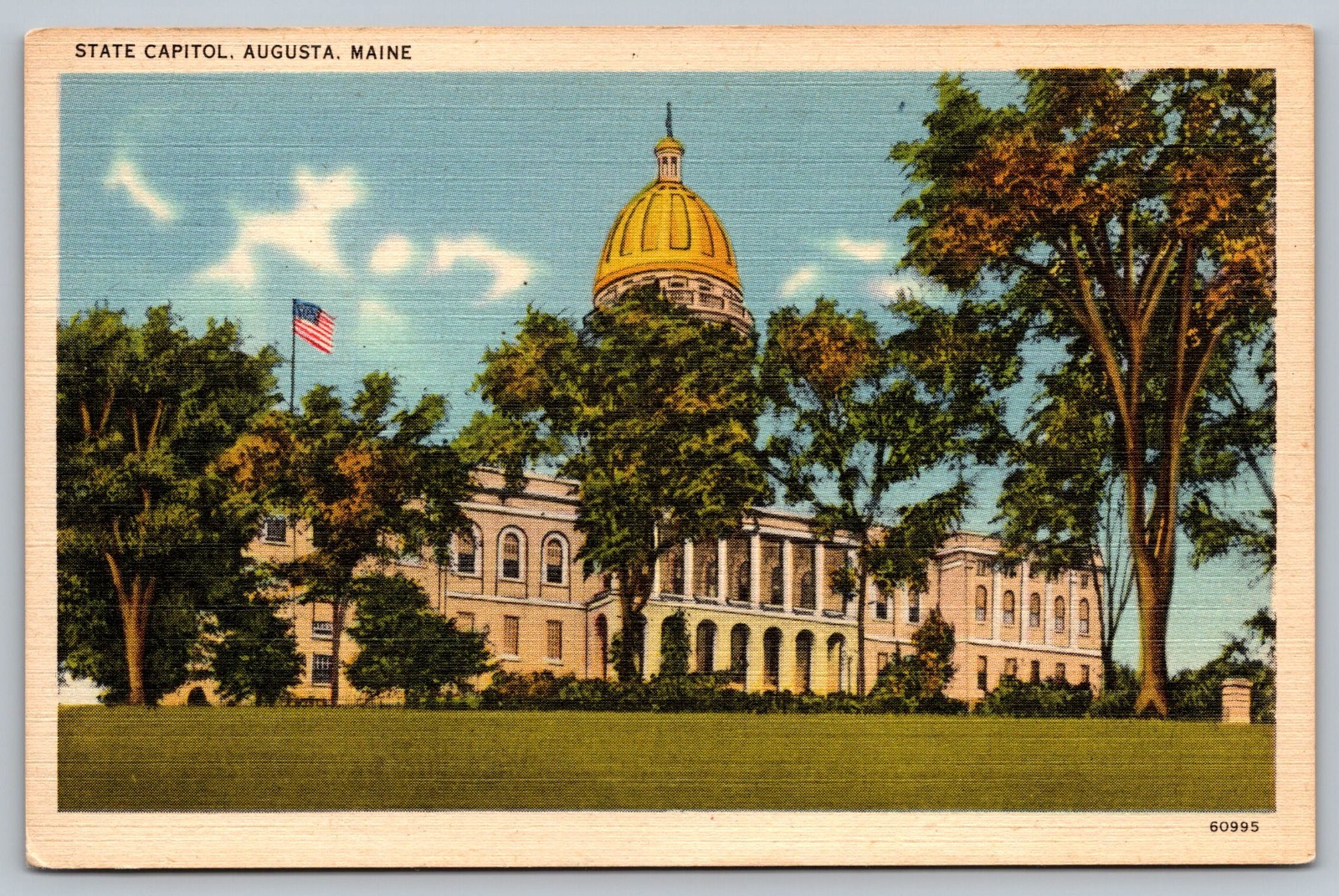 State Capitol Building Augusta Maine ME c1920 Vintage Postcard