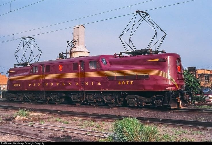 The Pennsylvania Railroad GG1 #4877 electric locomotive (Tuscan Red)  Photo