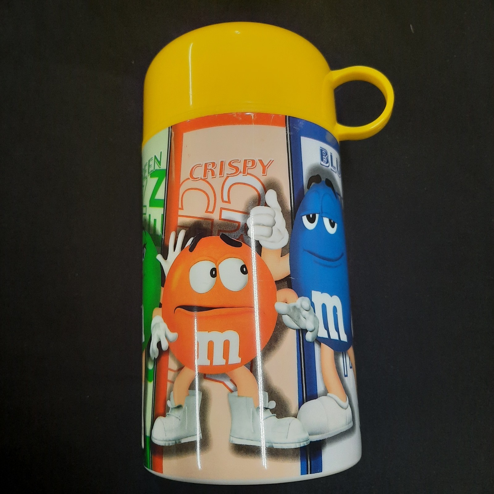 Vintage 2002 M&M\'s Insulated Canister Fun Character Mug with Handle Yellow Candy