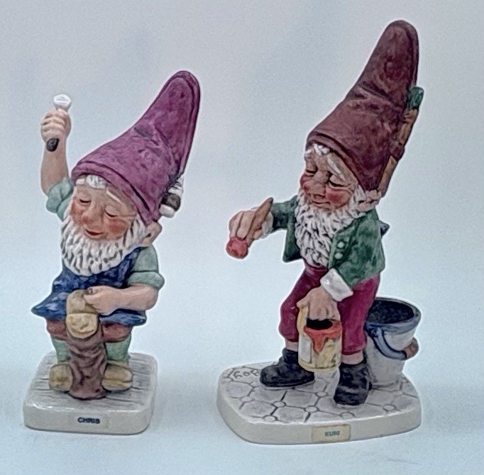 Goebel Co-Boy Gnomes Chris and Kuni Shoemaker Painter