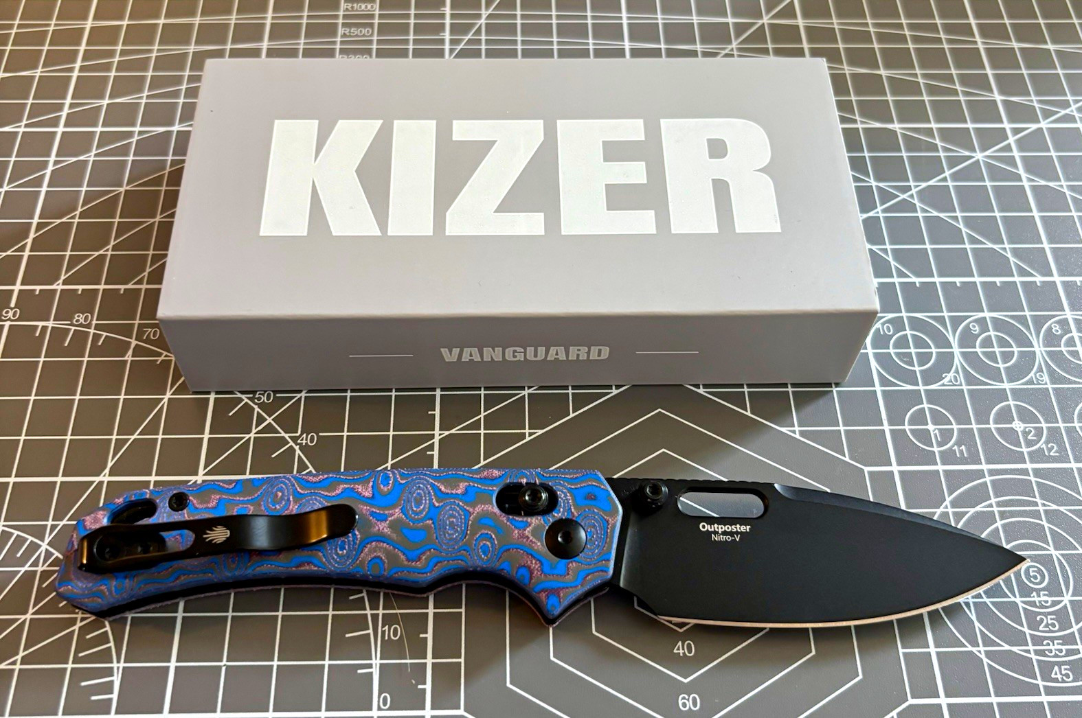 Kizer Outposter V3802CDA2 Pocketknife Nitro-V Vortex Micarta Clutch Lock LNIB