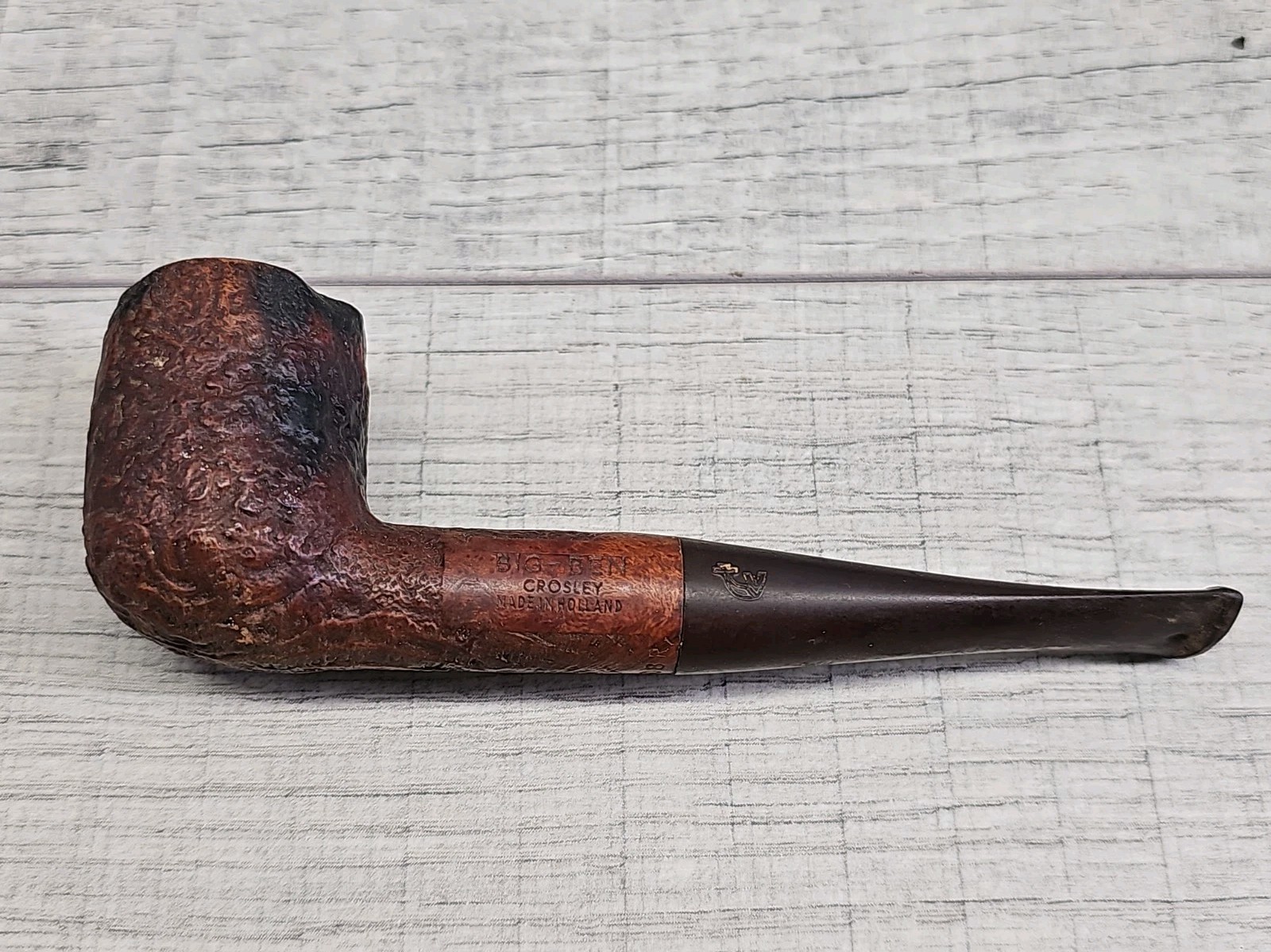 Vintage Big Ben 5308 R Crosley Rusticated Estate Tobacco Pipe Holland 