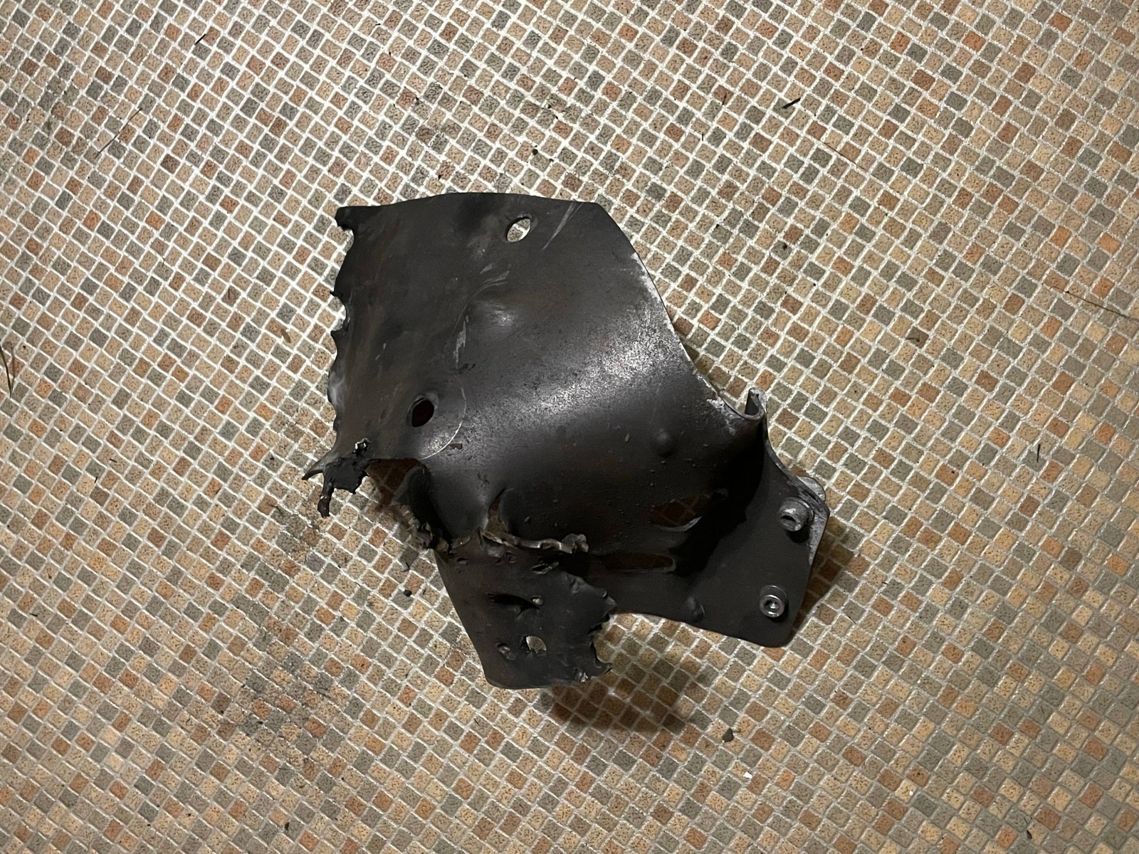 Shahed 136 Drone Battle Damaged Fragment Shrapnel Torn Geran-2 UAV Metal Relic