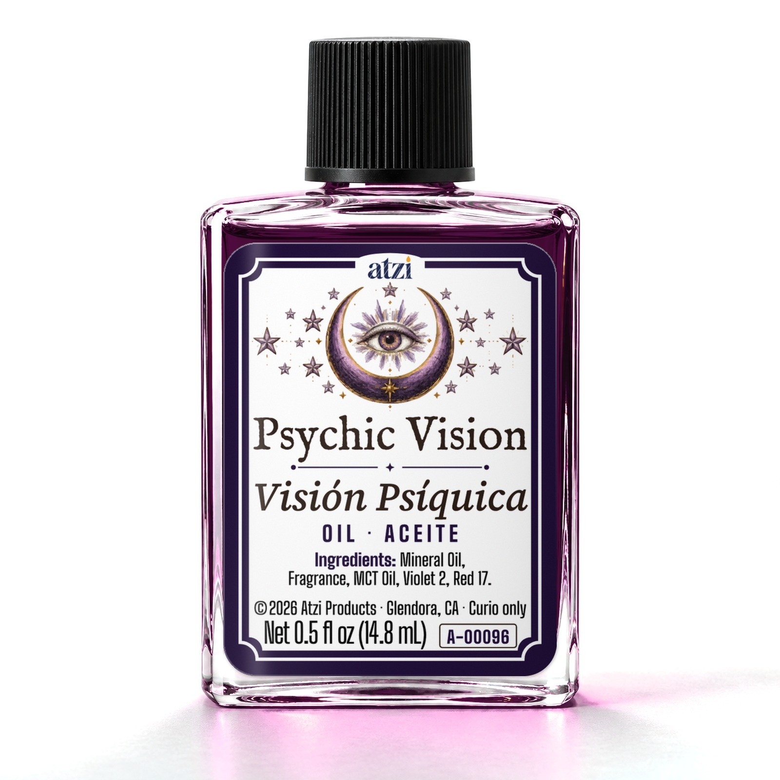Psychic Vision Oil 1/2 oz Aceite Visión Psíquica Spiritual Ritual Atzi