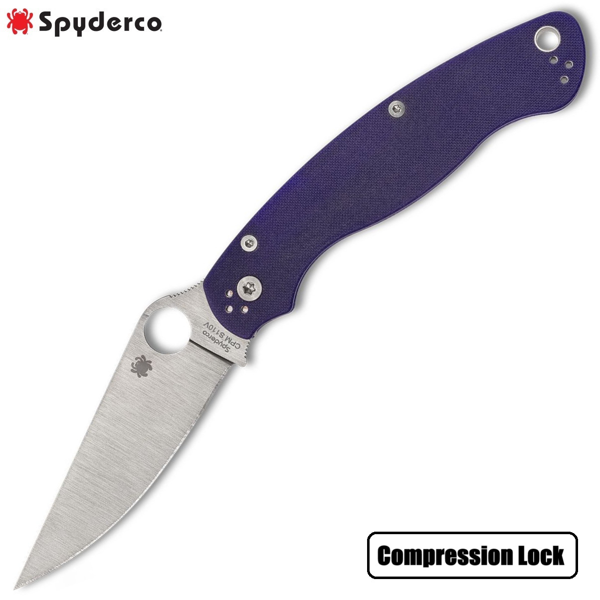 Spyderco Military 2.0 Compression Lock S110V Blade Blurple G10 Handles C36GPDBL2 Spyderco Military 2.0 Compression Lock S110V Blade Blurple G10 Handles C36GPDBL2