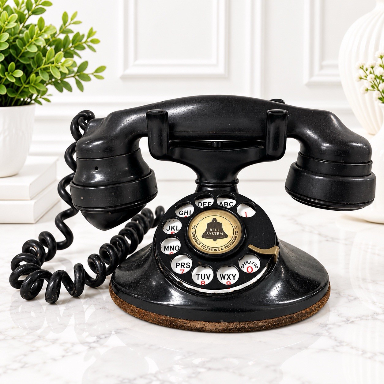 Antique 1930s Western Electric Bell System 202 Rotary Telephone D1 Black