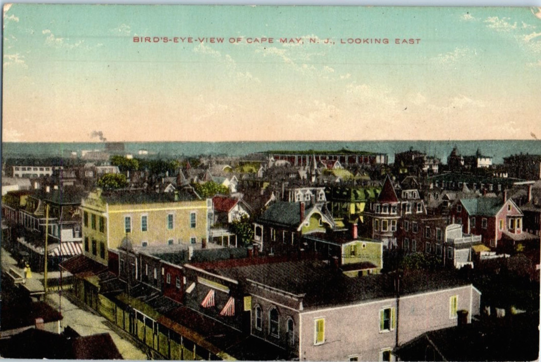 Vintage Postcard 1907-1915 Birds-Eye View of Cape May (east), New Jersey