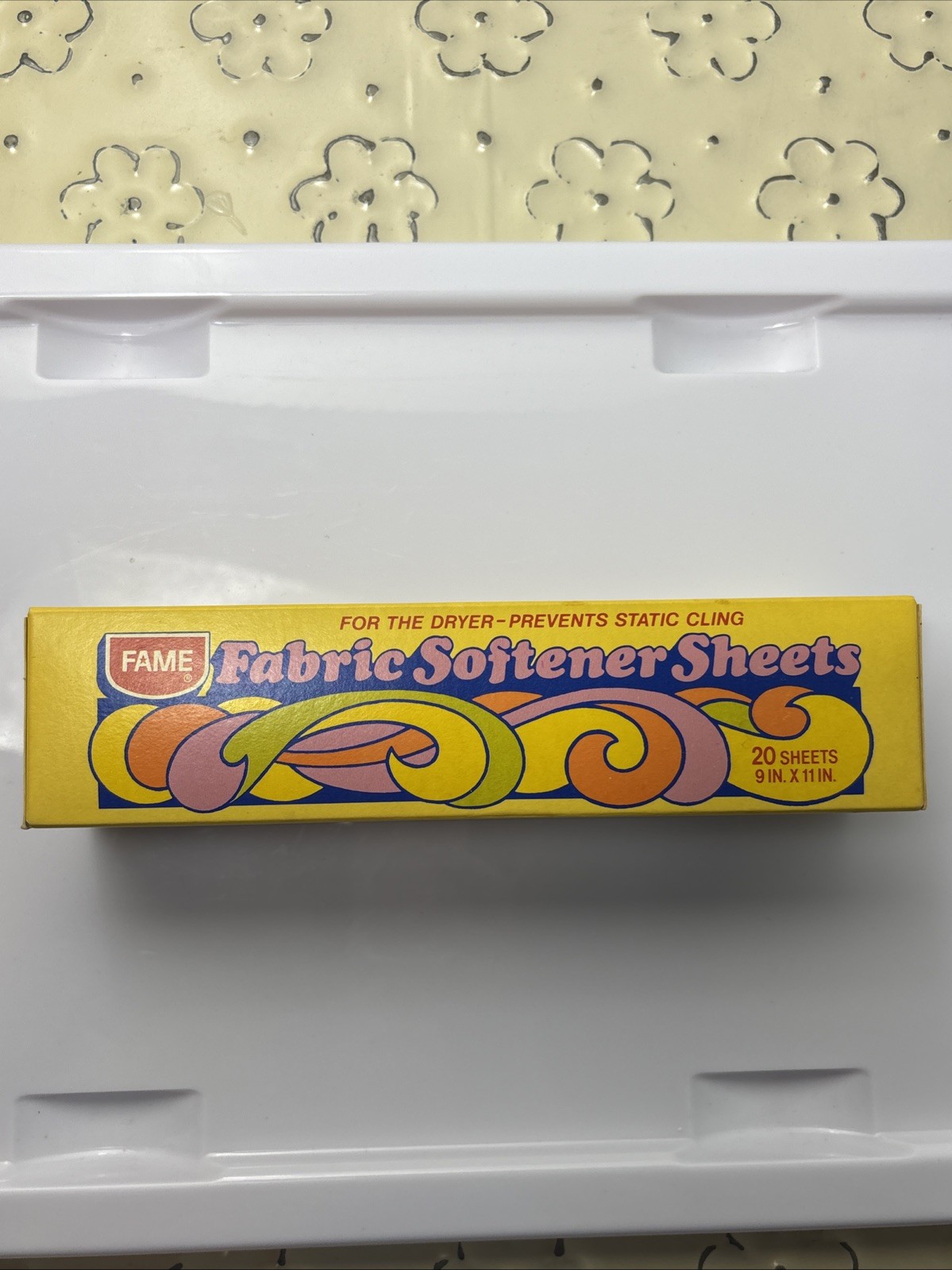 Vintage FAME Fabric Softener Sheets Factory Sealed NOS 20 Count Retro Laundry