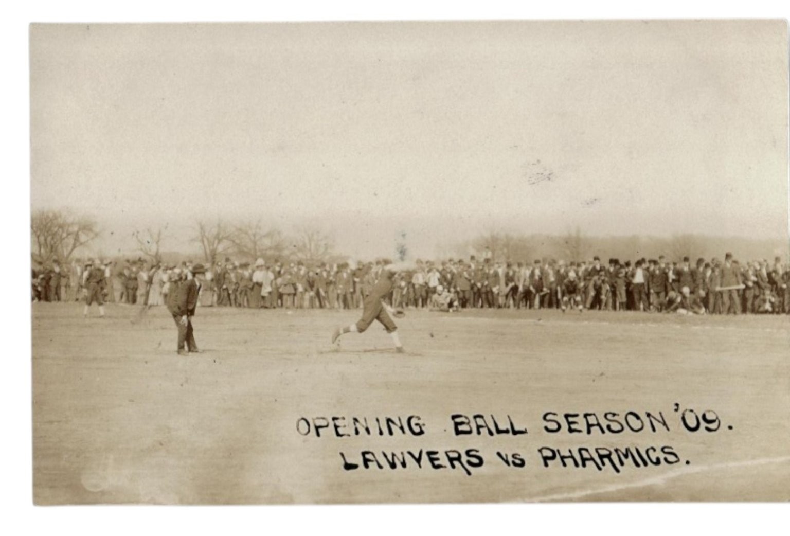 1909 Valparaiso Univ. Lawyers vs. Pharmics Opening Day Baseball RPPC