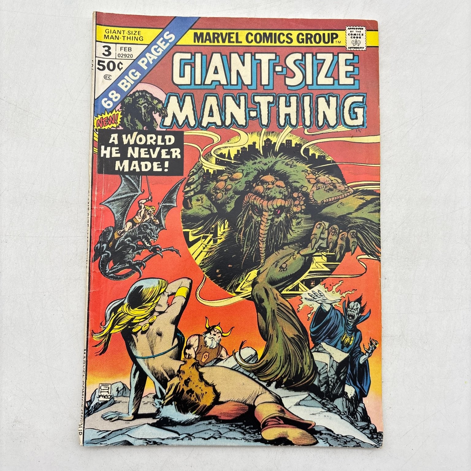 Giant-Size Man-Thing #3 Marvel 1975 Gil Kane Bronze Age Horror