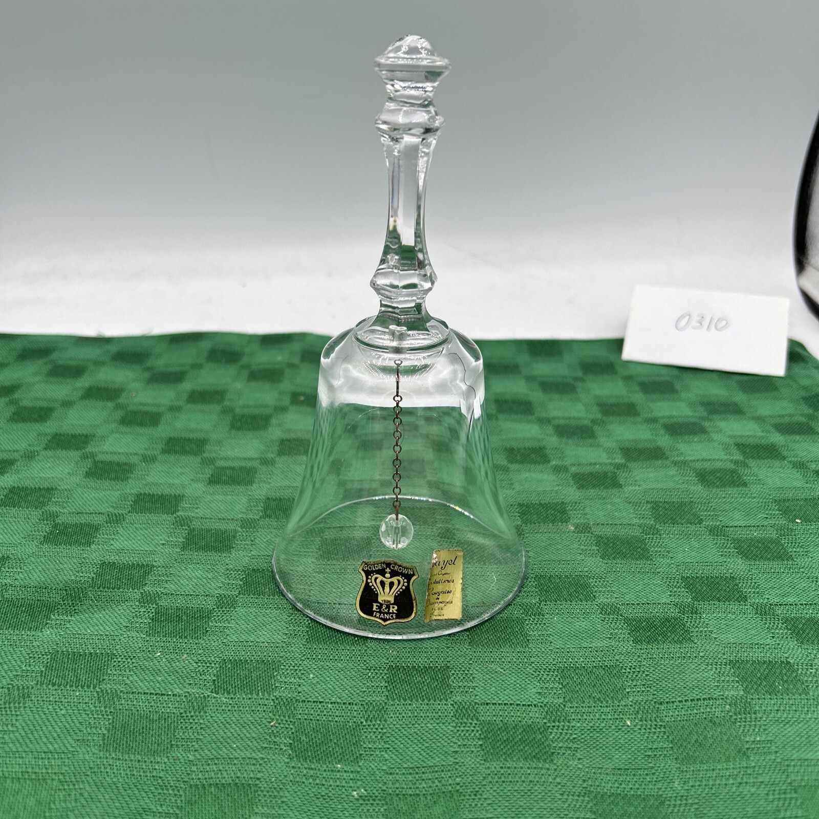 25th Anniversary Bell Crystal Glass Crown Bayel 1666