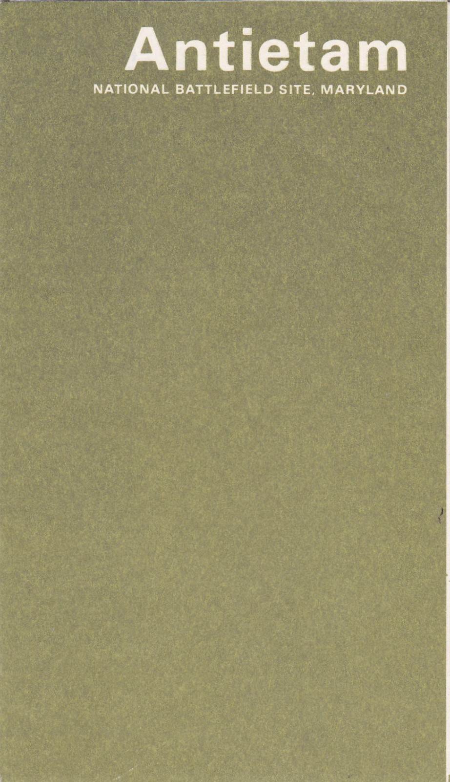 1969 Antietam National Battlefield Site Map Brochure