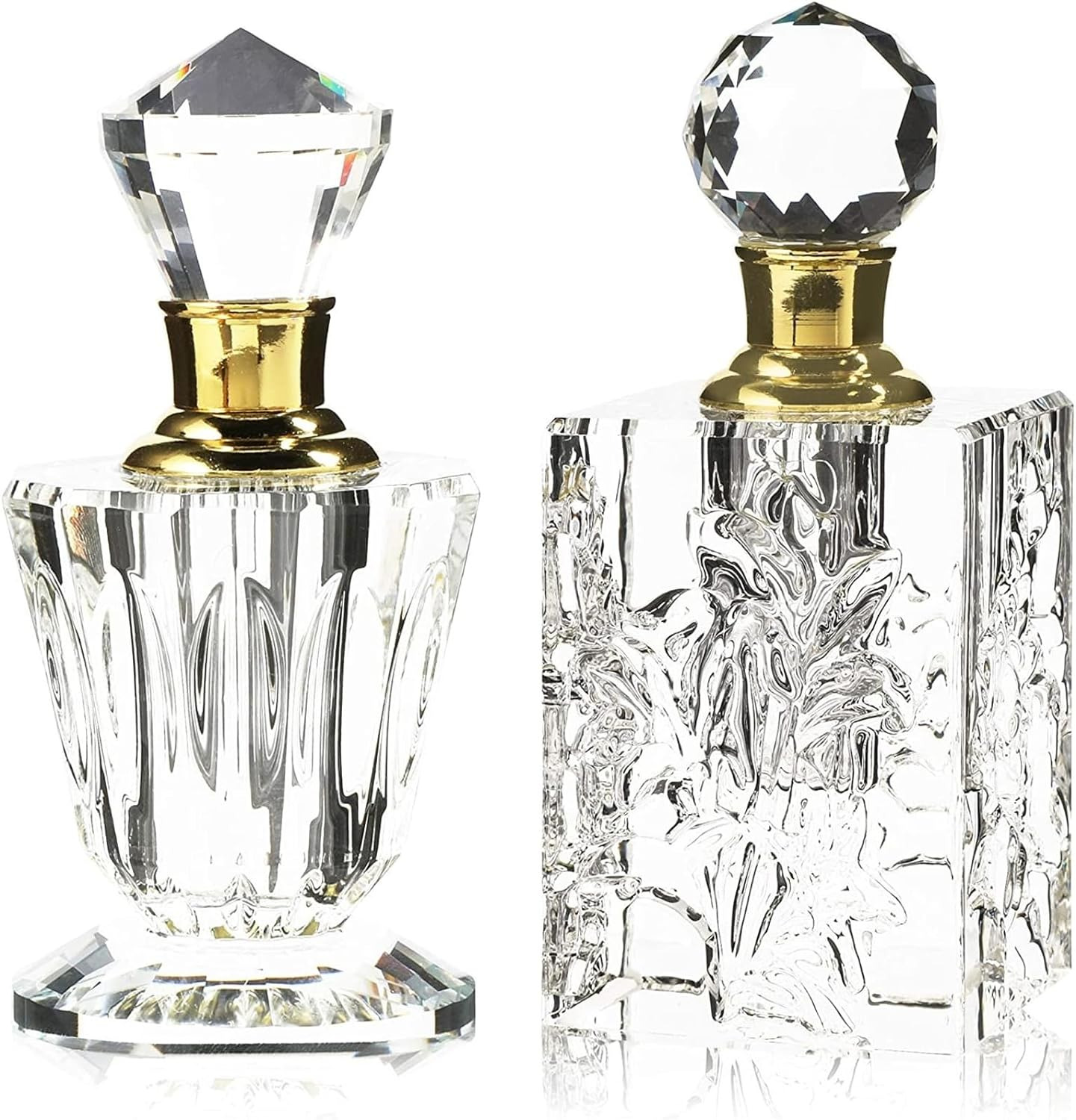 Crystal Perfume Bottle Set Vintage Style (2 Pack) FAST SHIPPING