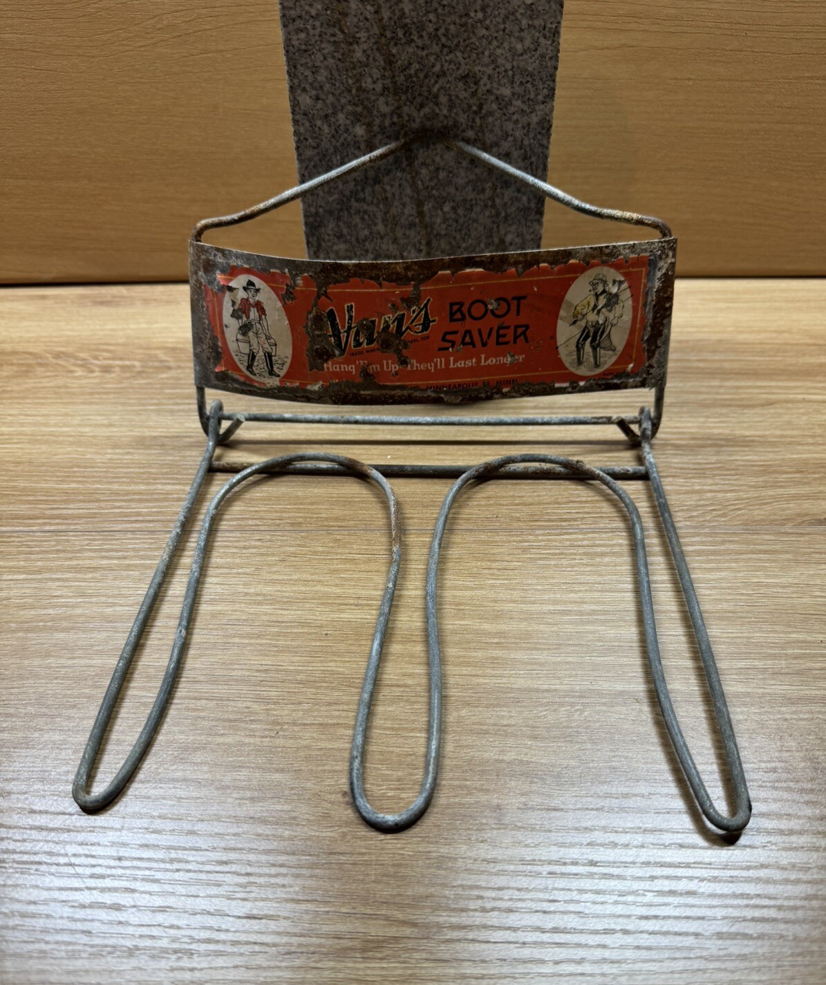 Vintage VAN\'S Boot Saver Folding Hanger Dryer Store Display Advertising Sign