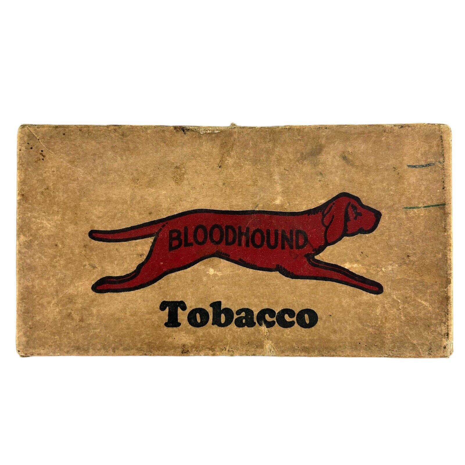 Vtg Blood Hound Tobacco cardboard tobacco box brown & williamson