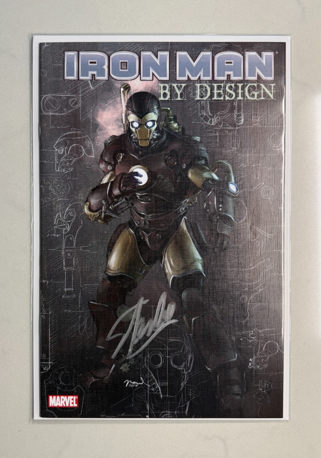 Iron Man by Design #1 (2010) – Gerald Parel Steampunk Variant – Stan Lee Signed