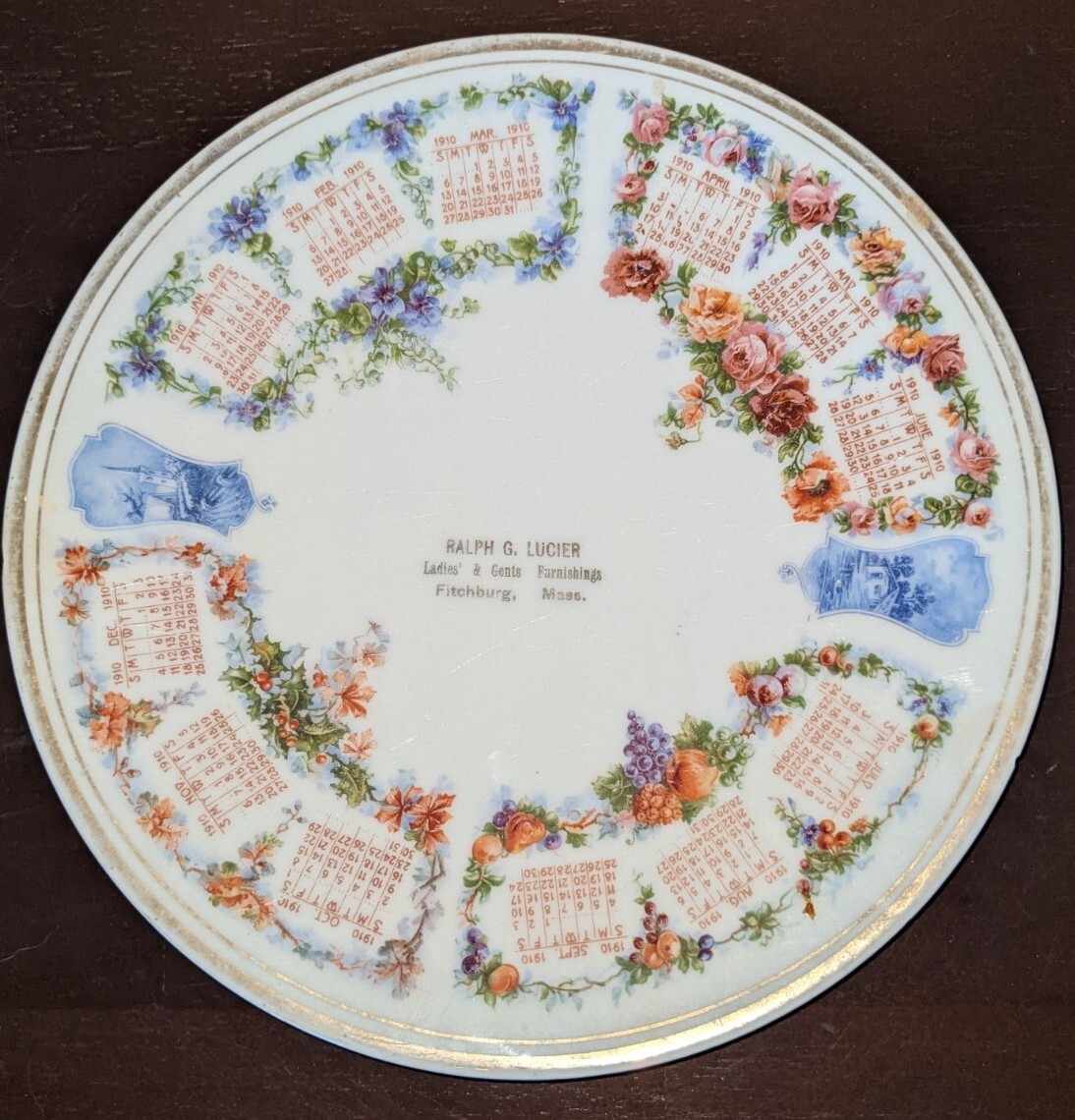 Vintage Pope Gosser calendar plate 1910 Advertising Plate 8\