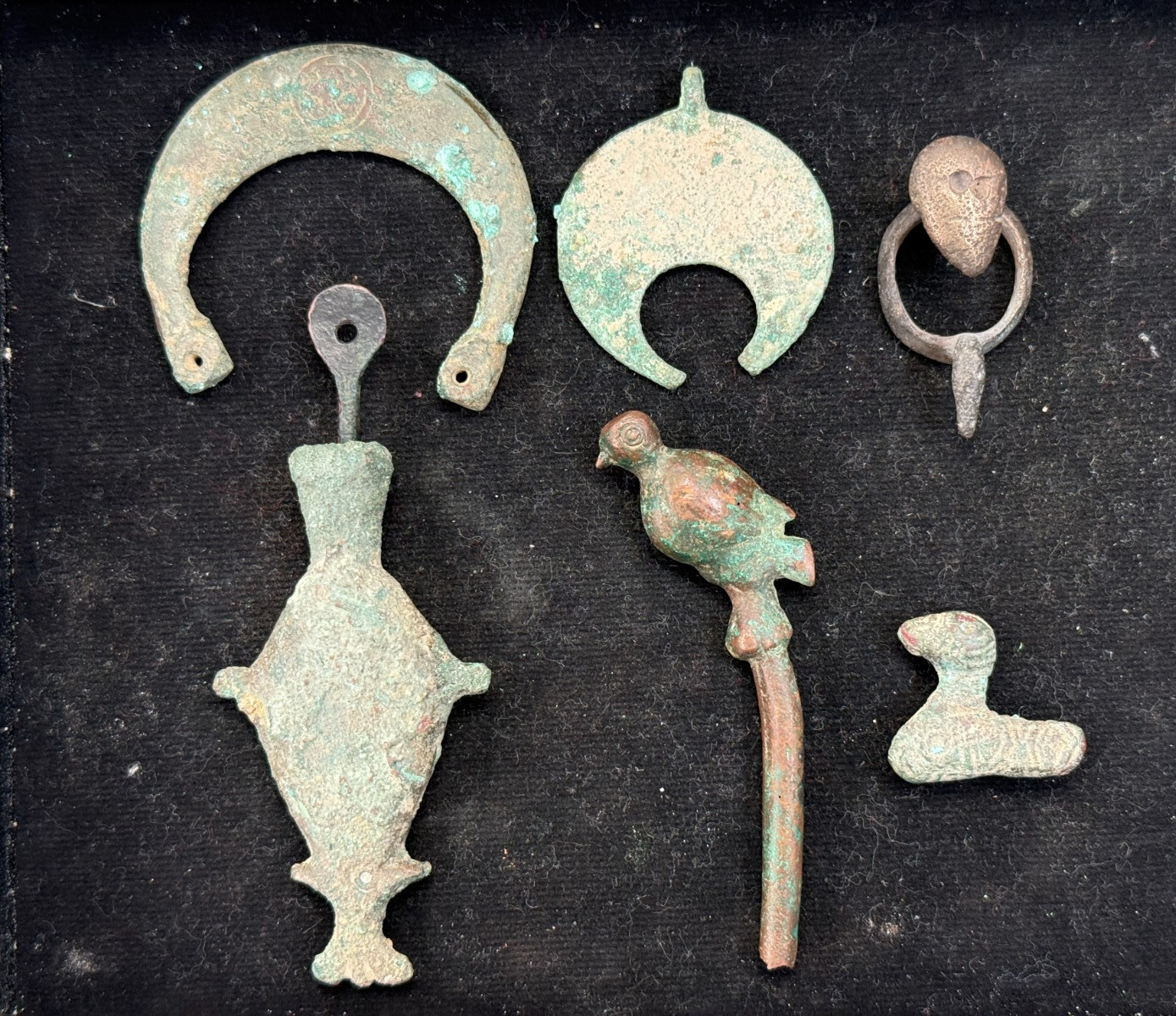 Lot of 6 Ancient Bronze Antique Items – Mixed Bronze Age Style Pieces