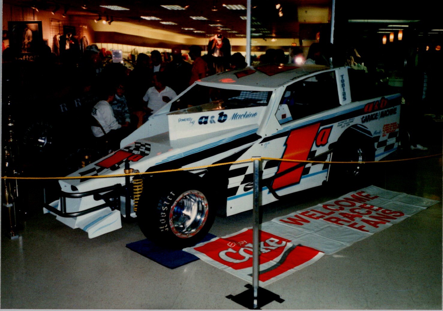 1980s Dirt Modified Race Car Photograph Mall Display PA Promo Coke 1980s Dirt Modified Race Car Photograph Mall Display PA Promo Coke