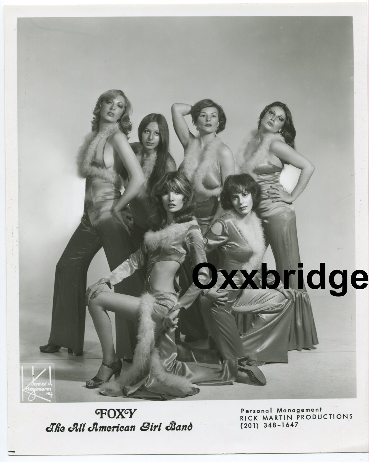 FOXY All AMerican Girl Band GLAM ROCK 1970 Glitter Original Photo Funk Female