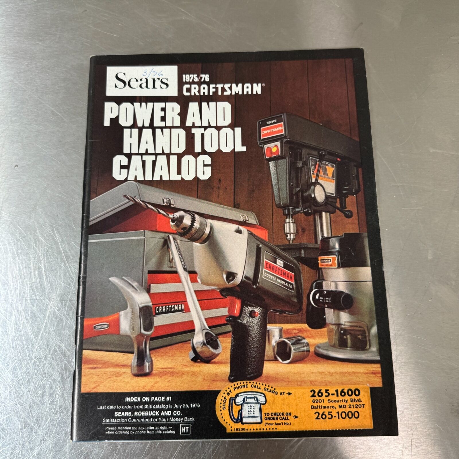 Vintage SEARS Craftsman Power and Hand Tool Catalog 1975 / 1976