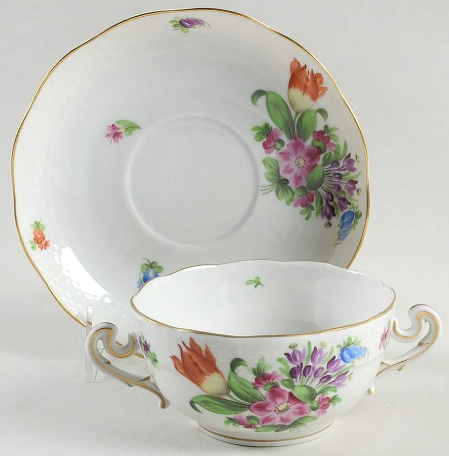 Herend Printemps  Cream Soup & Saucer 11586031