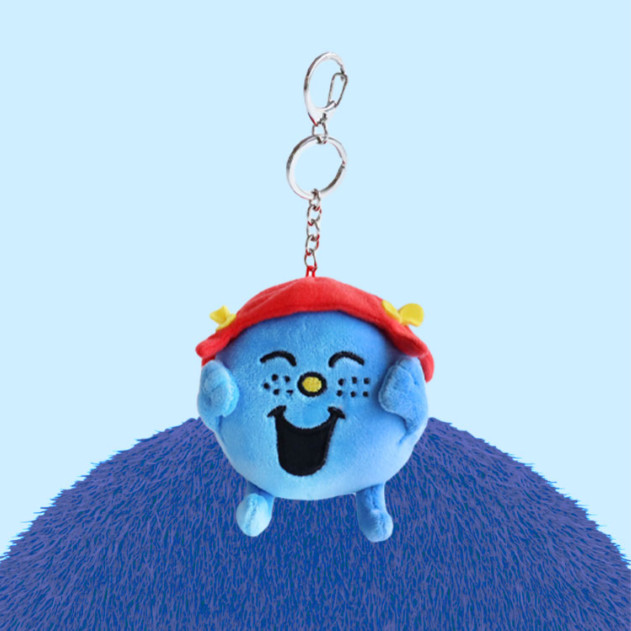 Mr. Men and Little Miss Plush Doll Little Miss Giggles 10cm Key chain Bag Charm