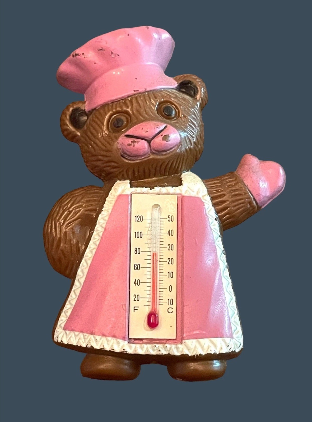 Vintage Arjon Bear Thermometer Magnet Kitchen Cook Chef Hong Kong F C