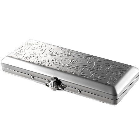 Vivienne Westwood Metal Cigarette Case Metal Slim ORB Silver New F/S