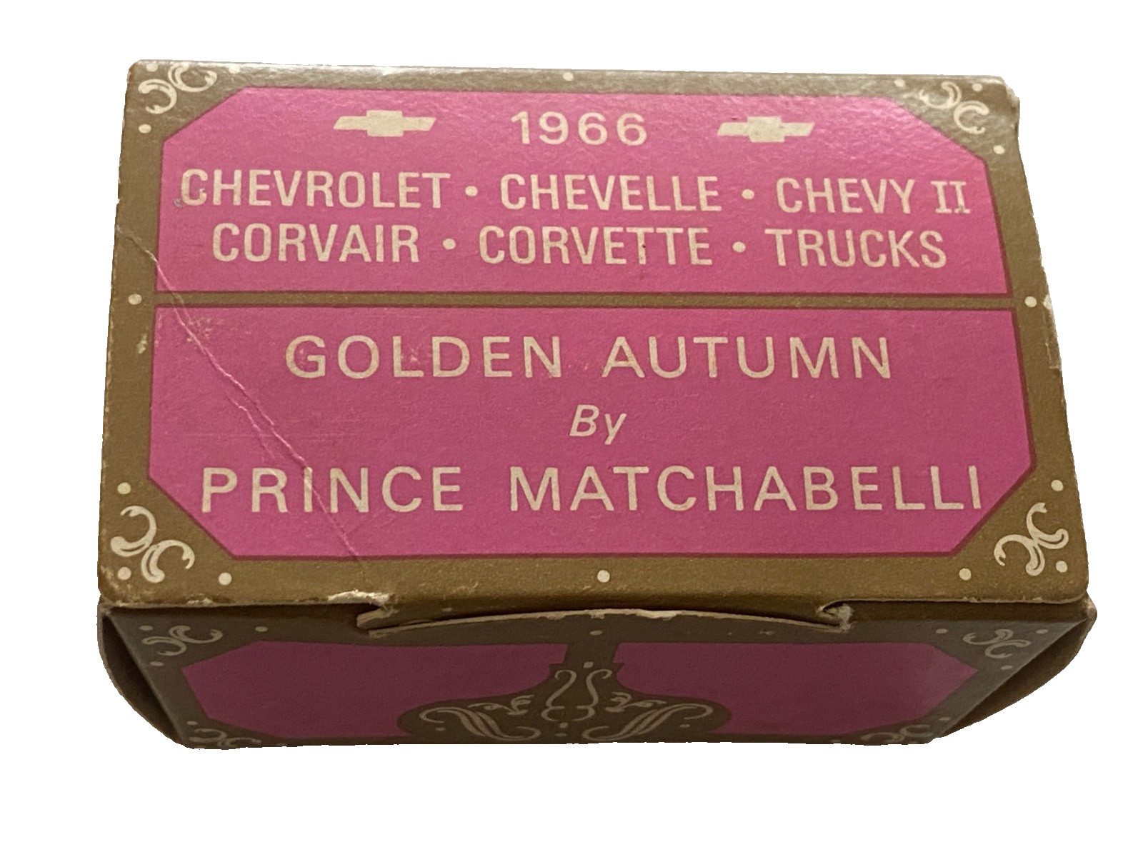 Vtg 1966 Chevy Dealership Promo Prince Matchabelli Golden Autumn Mini Perfume