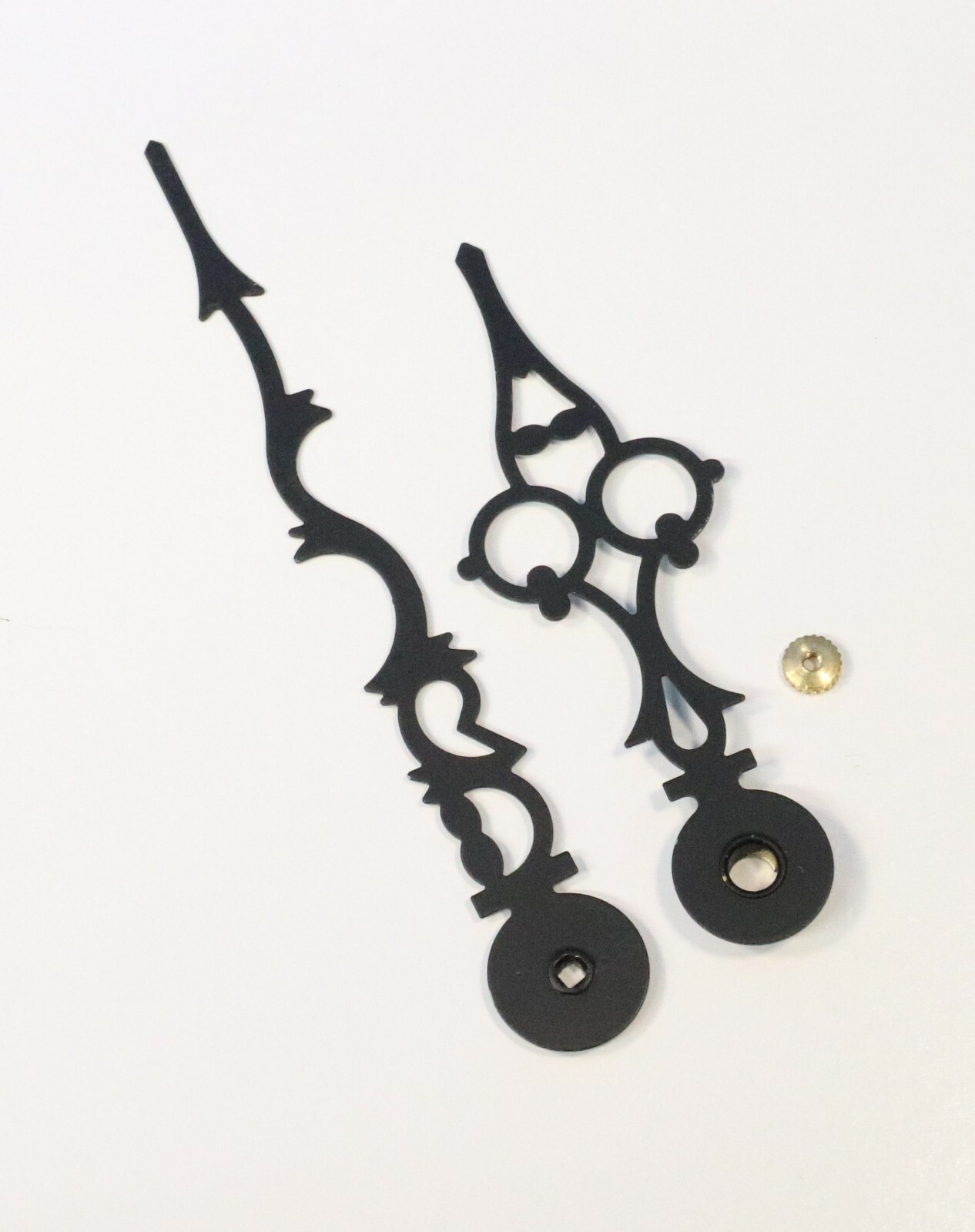Hermle Grandfather Clock Hands 4 Inch WITH HAND NUT Serpentine Mechanical 