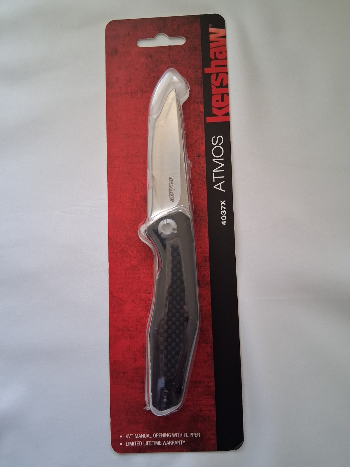 *NEW*🔥 KERSHAW - ATOMS (4037)  Folding Knife  w/8Cr13MoV Blade & G10/CF Handle 