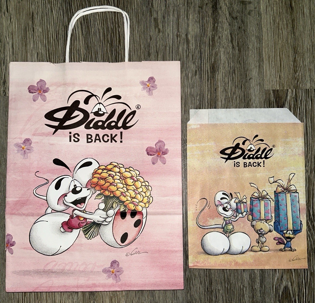 Diddl is Back bags DE 2026, 1x bag with handle & 1x A5 bag, new and unused