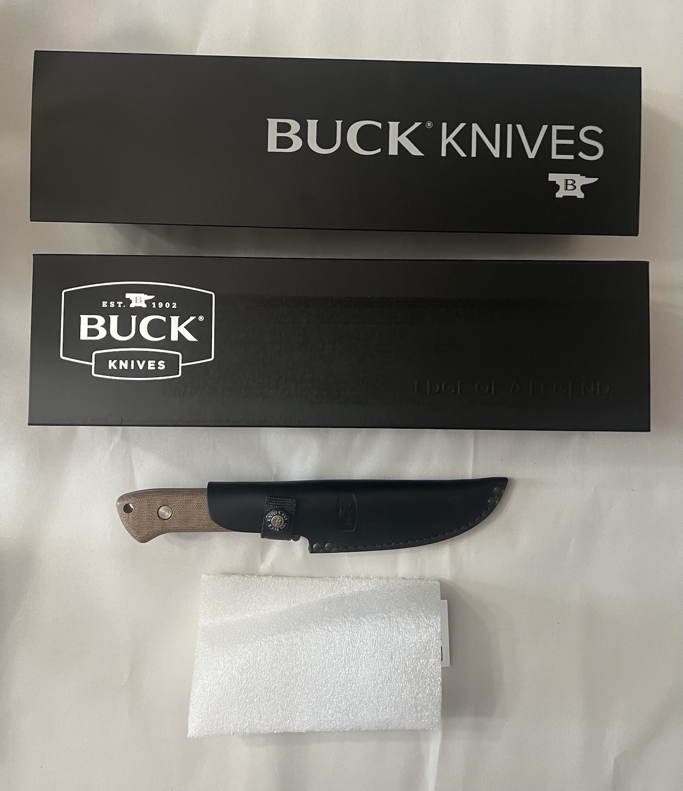 Buck 104 Compadre Camp Knife Fixed Drop Point Micarta Handle Sheath 0104BRS1-B Buck 104 Compadre Camp Knife Fixed Drop Point Micarta Handle Sheath 0104BRS1-B