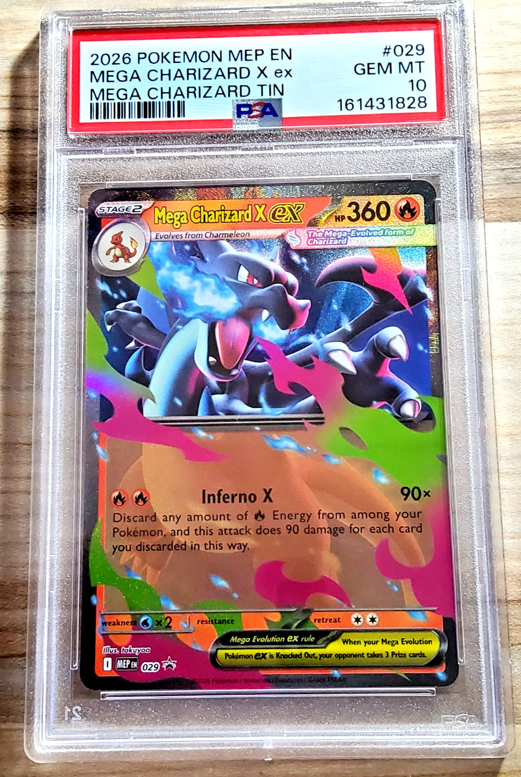 2026 Pokemon Mega Evolution MEGA CHARIZARD X EX #029 Holo Foil PSA 10 Gem Mint