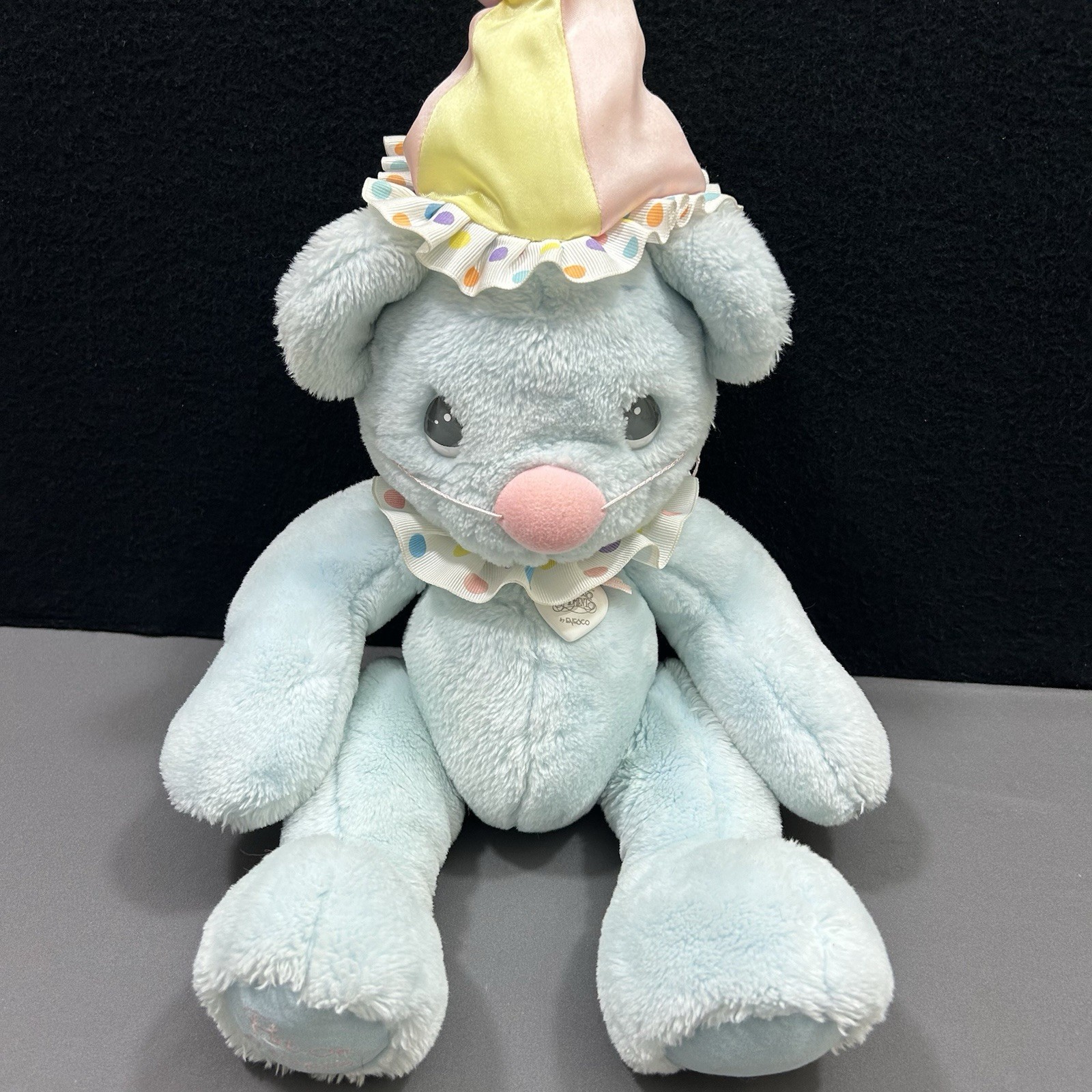 Precious Moments by Enesco Put On A Happy Face Clown Plush Bear Blue SoftJointed