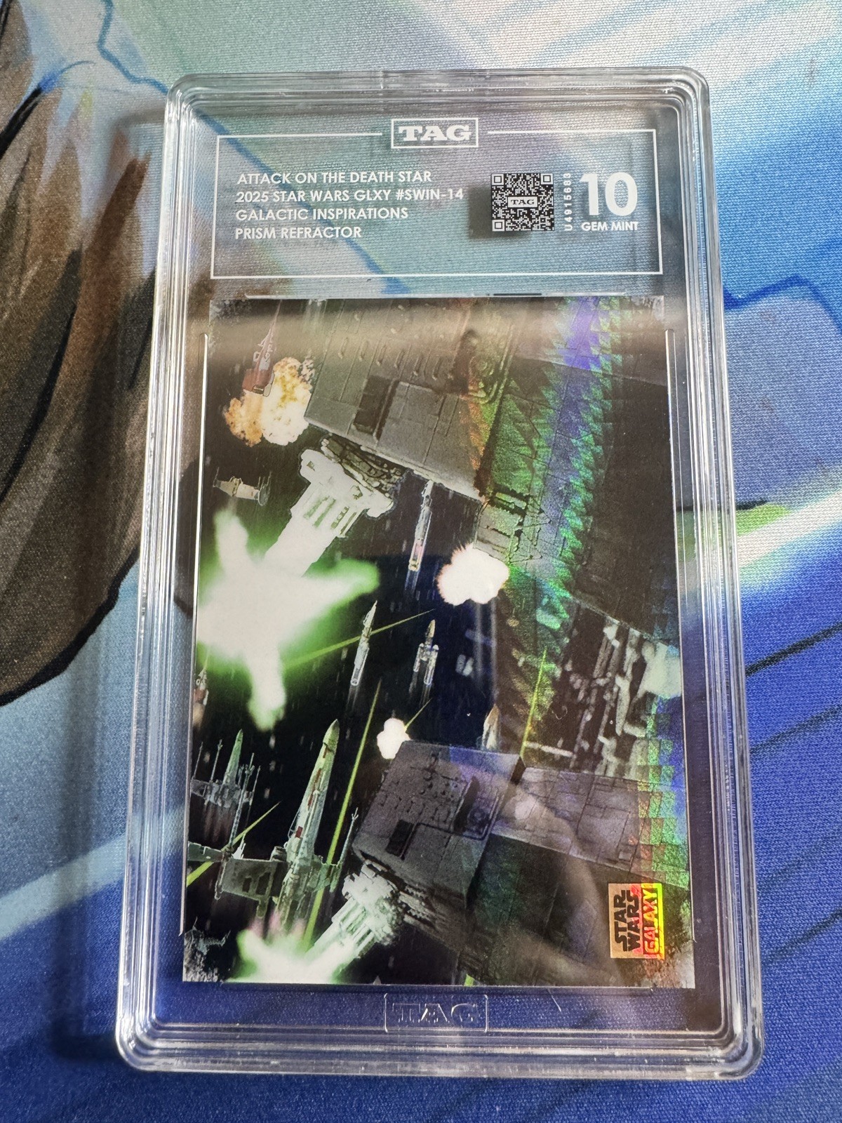 2025 Topps Star Wars Galaxy Attack On The Death Star Orange /75 TAG 10 POP 1