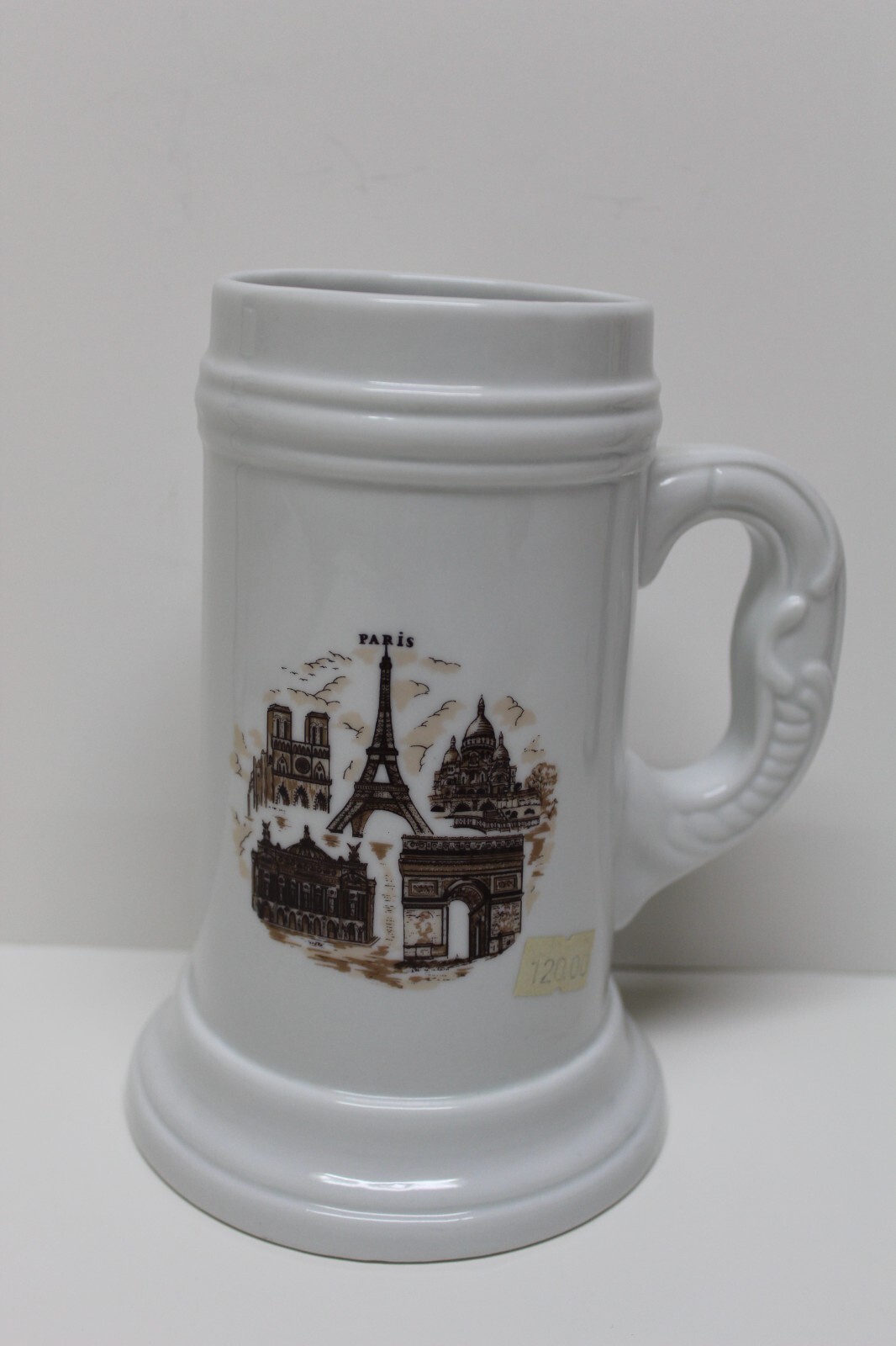 Veritable Porcelaine Francaise White Porcelain Beer Stein