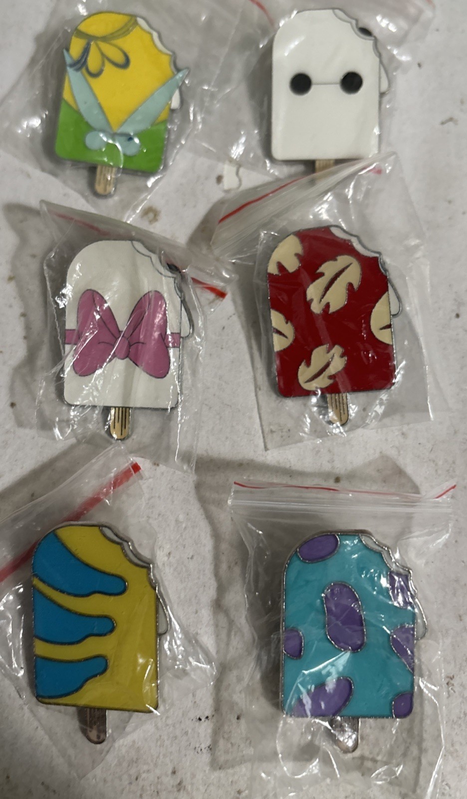 Disney ICE CREAM STICKS Pins lot of 6