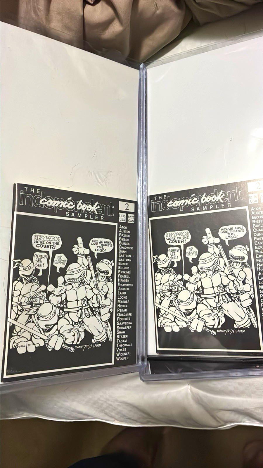 The Independent Comic Book Sampler #2 TMNT Laird Black & White (2 Copies)