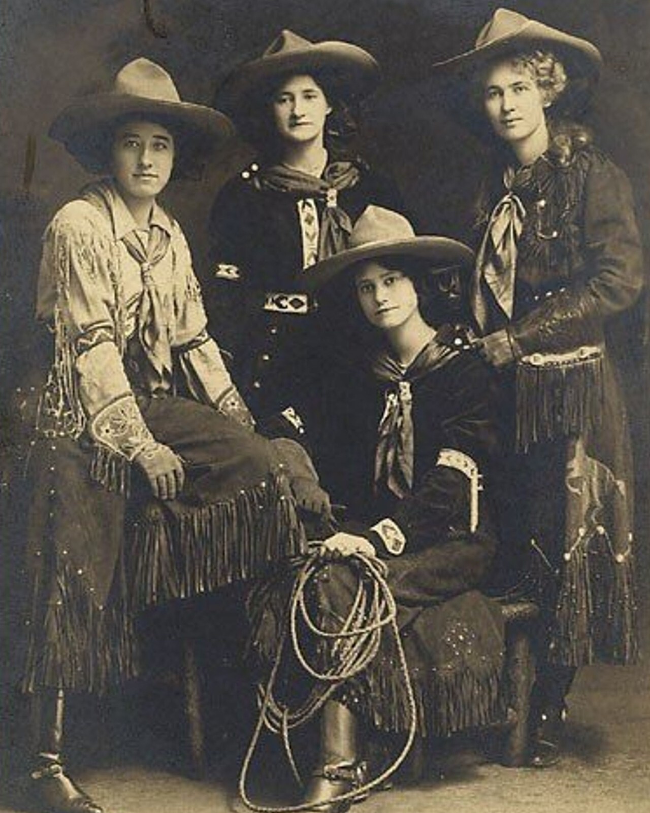 4 Rodeo Cowgirl s8 x 10 photo Vintage Rodeo Photos Old West