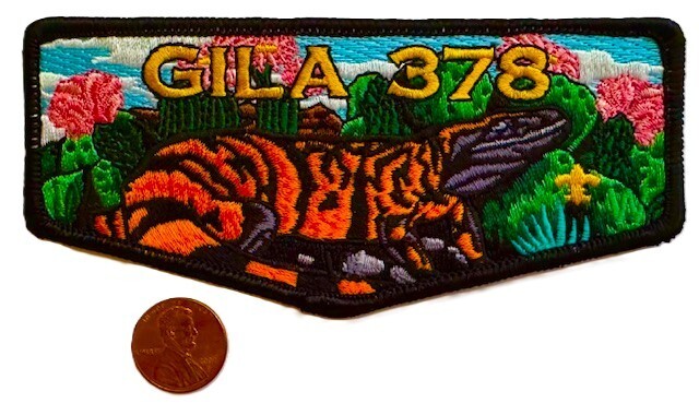 MERGED BOY SCOUT OA GILA LODGE378 BSA YUCCA COUNCIL DEATH FLAP ONLY 125 MADE