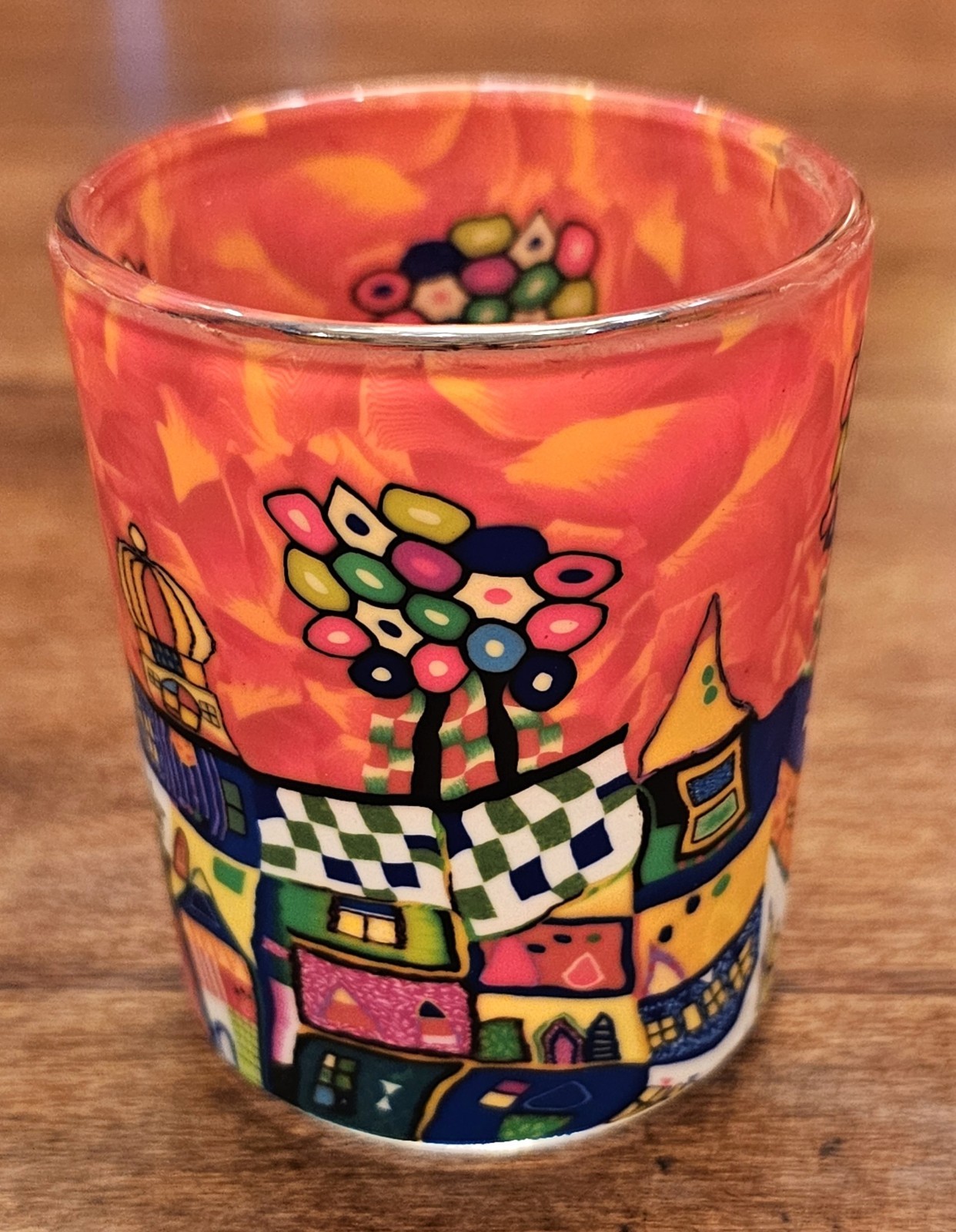 Sicherheitshinweis Glowing Clay Glass Miliform Votive Tea Candle Holder Germany Sicherheitshinweis Glowing Clay Glass Miliform Votive Tea Candle Holder Germany