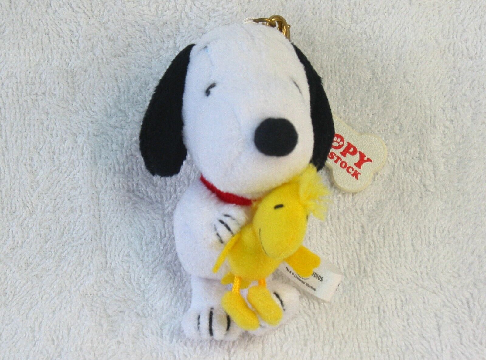 Peanuts Snoopy & Woodstock Mascot Plush Keychain H9cm  3.5