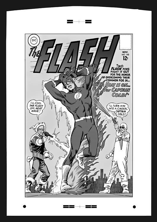 The Flash #140 Cover Production Art by Carmine Infantino - 1st Heat Wave