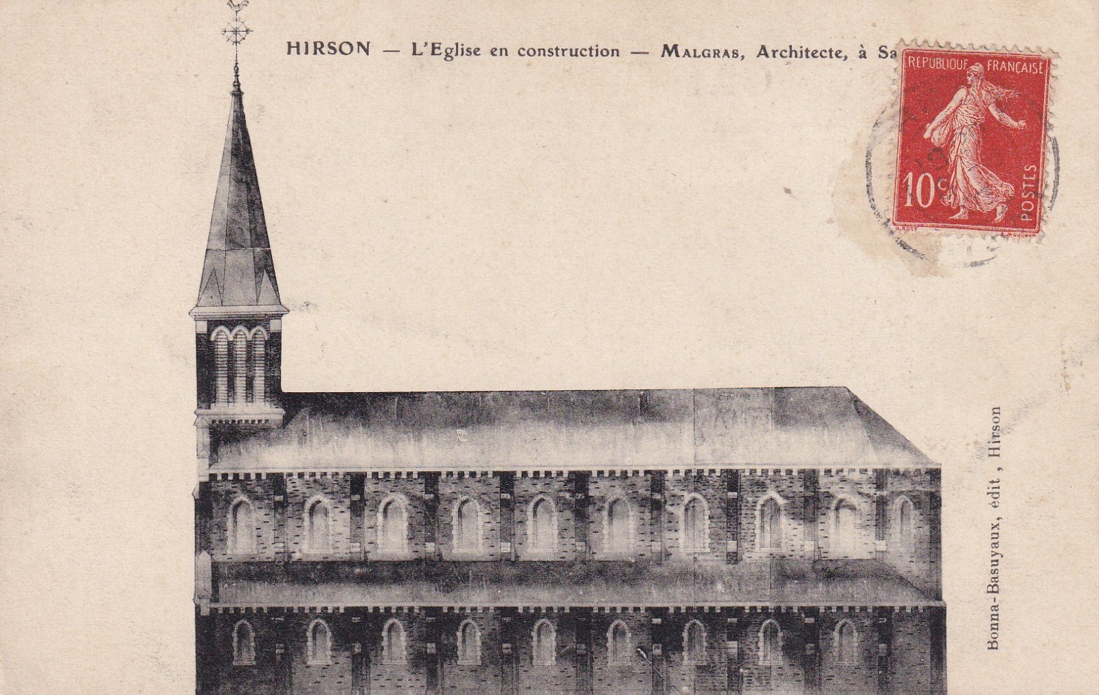 Postcard - Hirson / L`Eglise en construction (61)