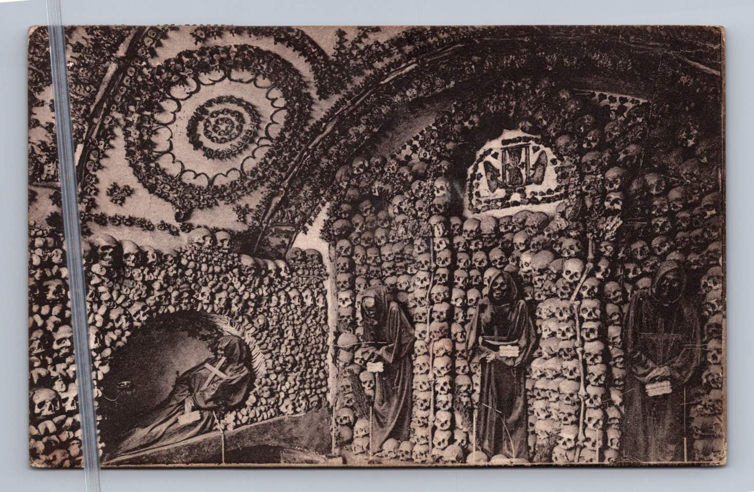 Roma Antique Italy Postcard Roma Capuchin Crypt Ossuary 1913