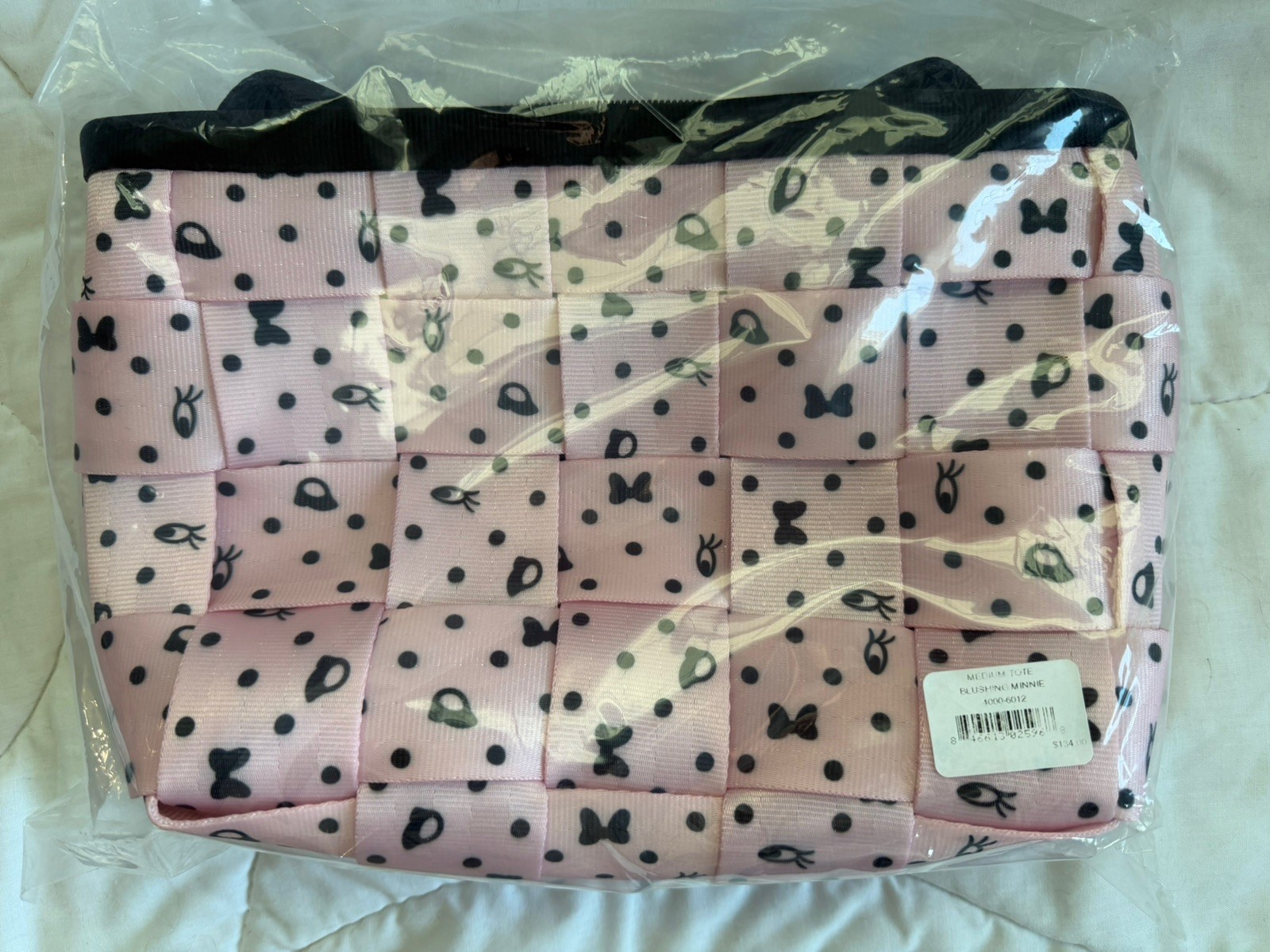 Harvey’s Harveys Seatbelt Bag Disney Blushing Minnie Medium Tote Pink/Black NIP