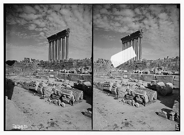 Photo:Baalbek Lebanon 1900s Temple of Jupiter Excavated Court S.E. View