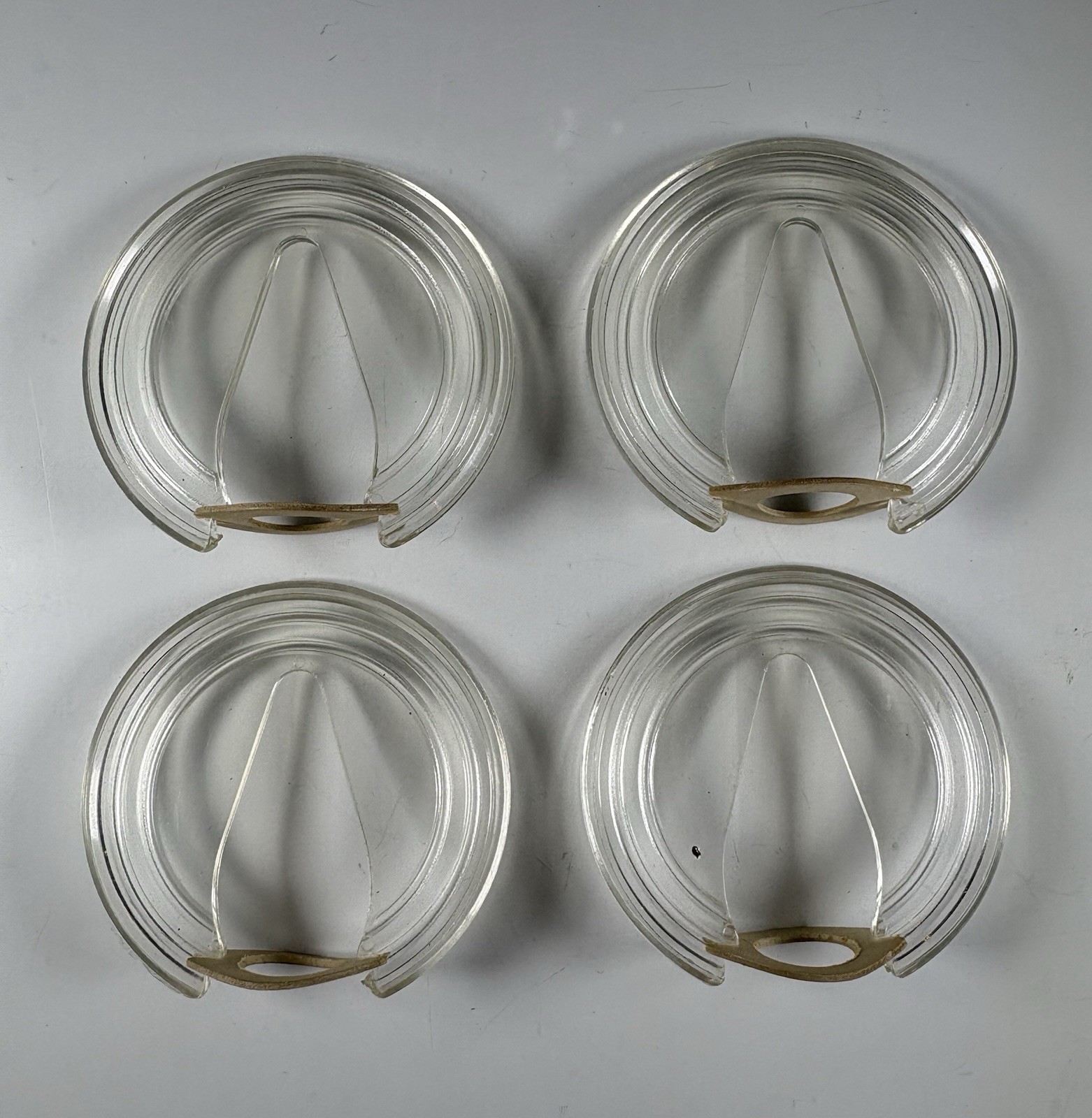 Vintage Noma C6 Candolier Halo Ribbed Cardboard Ring 2 1/4” Lot Of 4